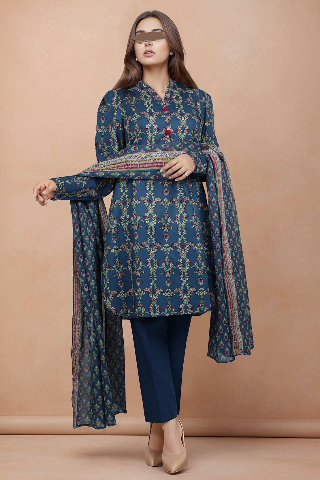 Saya Embroidered 3 piece Suit Exquisite Elegance Collection save 28% off