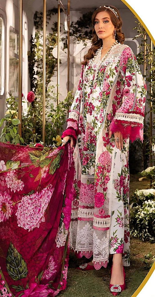 Maria B fully Embroidered Summer Collection – Flat 50% OFF on Luxe 3-Piece Lawn Suits!