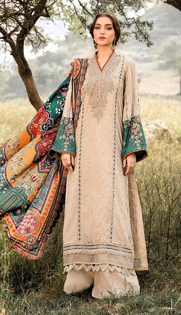 Maria B Summer Sale – Flat 50% OFF on Exquisite Embroidered 3-Piece Lawn Suits!