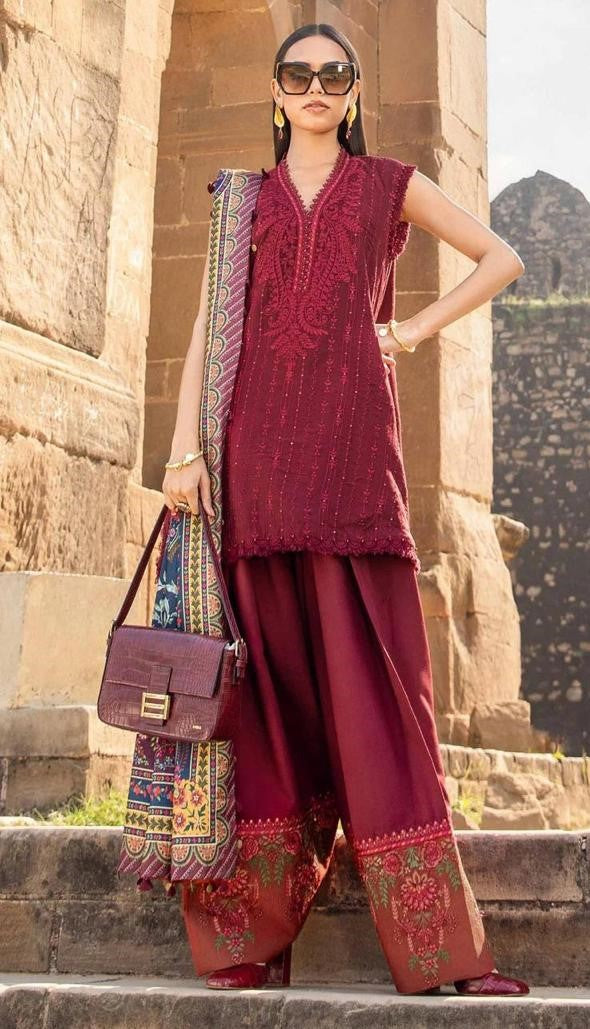 Maria B Summer Sale – Flat 50% OFF on Exquisite Embroidered 3-Piece Lawn Suits!