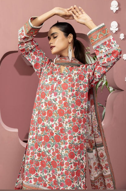 Khaadi Women's 3-Piece Front and back printed khaddar Timeless grace save 33%