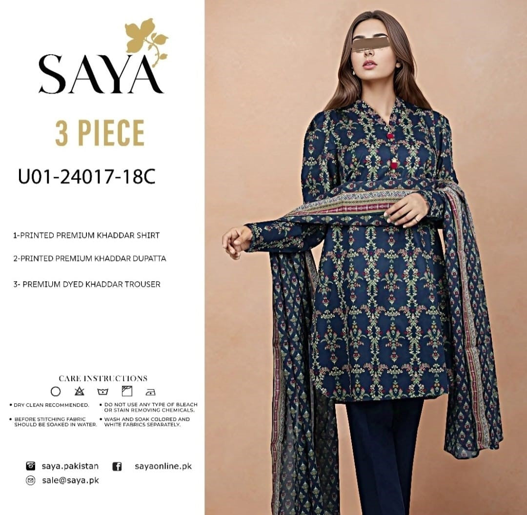 Saya Embroidered 3 piece Suit Exquisite Elegance Collection save 28% off